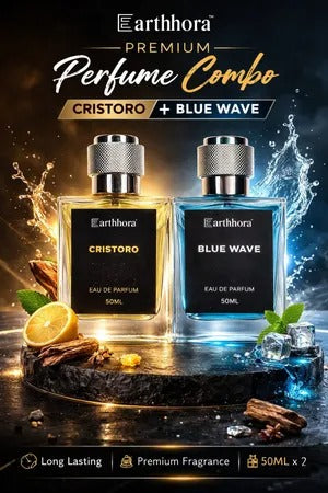 Pack of 2 Perfume (Cristoro + Blue Wave by Earthhora)