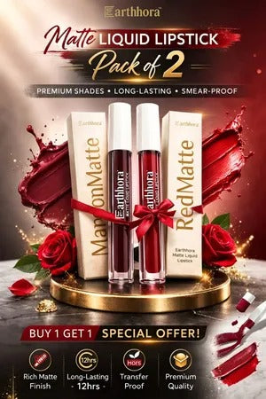 Pack of 2 || Maroon and Red || Matte Liquide Lipsticks